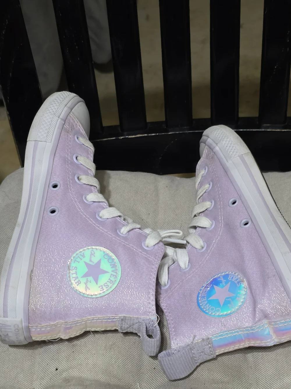 Converse KIDS  Higt-top Gliter Sneaker In Pink Us3d Size 2